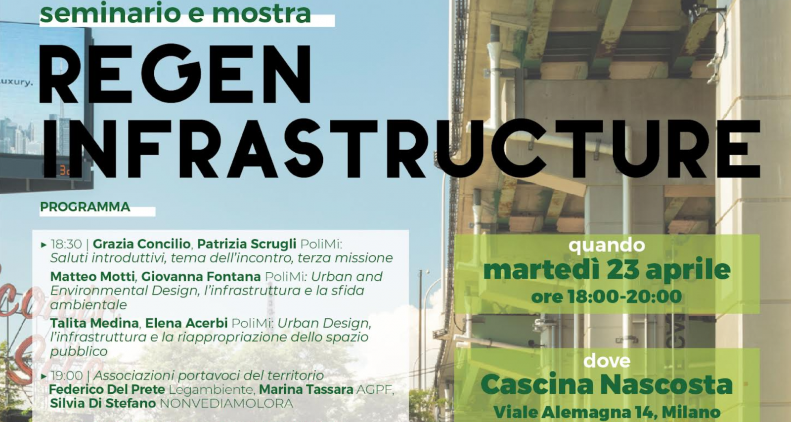 Regen Infrastructure: Seminar and Exhibition in Milan
